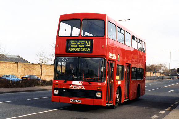 Route 53, Stagecoach Selkent 308, M308DGP, Woolwich