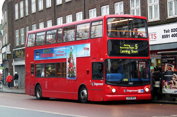 Route 5, Stagecoach London 17857, LX03NFA, Barking