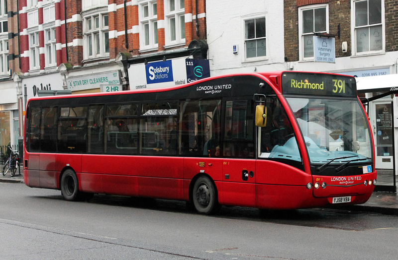 London Bus Routes | Route 391: Fulham, Sands End - Richmond | Route 391 ...