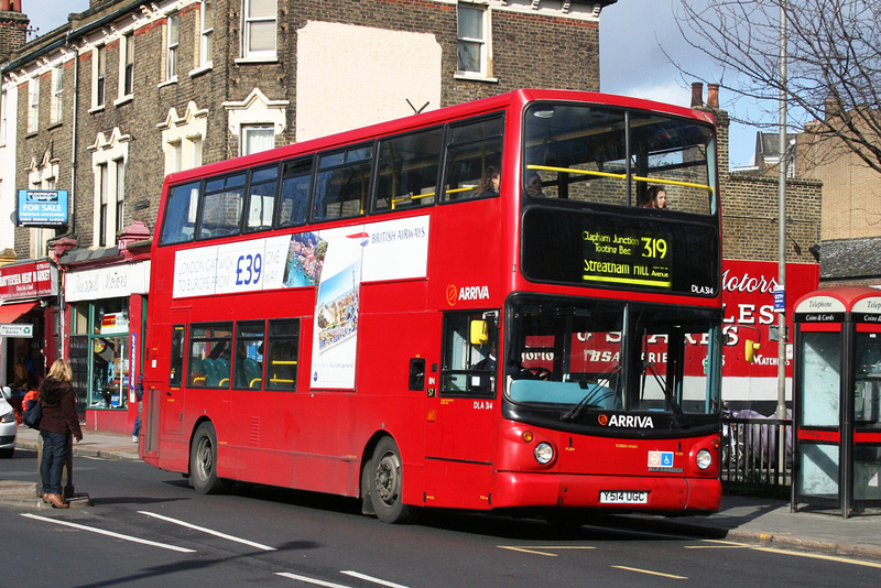 London Bus Routes | Route 319: Sloane Square - Streatham Hill, Telford ...