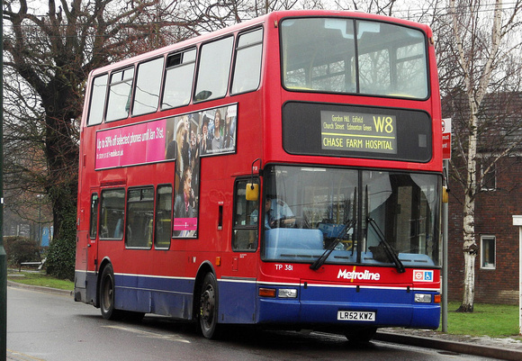 London Bus Routes | Route W8: Chase Farm Hospital - Lea Valley Leisure ...