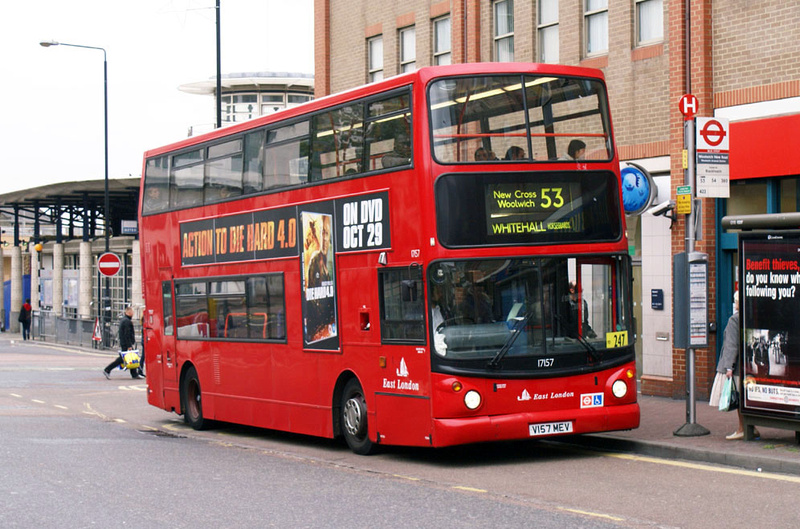 London Bus Routes | Route 53: Plumstead Station - Lambeth North | Route ...