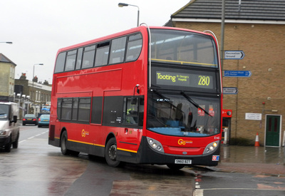 London Bus Routes | Route 280: Belmont - Tooting, St. George's Hospital ...