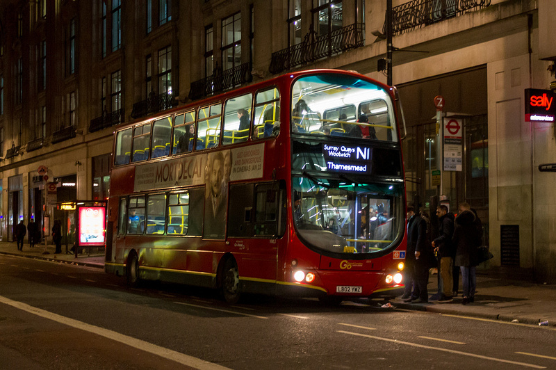 London Bus Routes | Route N1: Thamesmead - Tottenham Court Road